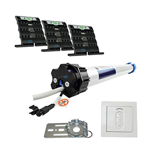Nachrüstset zum Modernisieren von Gurt/Kurbel auf Becker Rollladenmotor R8-17-C01 (bis 3,5m²) inkl. 3 St. SecuBlock + Centronic EasyControl EC411 + Fertigkastenlager von smarotech
