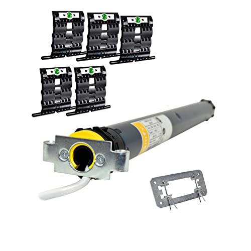 Oximo 40 io 13/10 - smarotech® Funk-Rollladenmotor Komplettset + Motorlager 5 Stück SecuBlock Funk io SW40 Funkmotor rohrmotor nachrüsten funk von smarotech