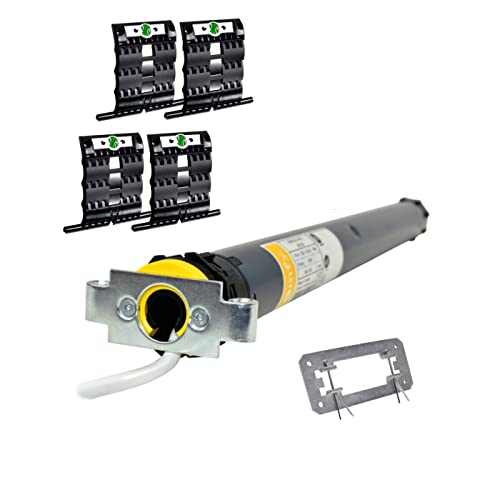 Oximo 40 io 9/16 - smarotech® Funk-Rollladenmotor Komplettset + Motorlager 4 Stück SecuBlock Funk io SW40 Funkmotor rohrmotor nachrüsten funk von smarotech