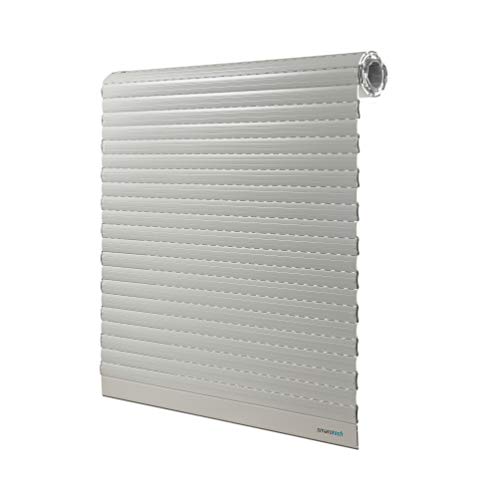 Rollladenpanzer ALU Mini grau (37 x 8mm), Maßanfertigung nach Kundenwunschmaß: 139cm Breite x 140cm Höhe - durch smarotech® Deutschland von smarotech