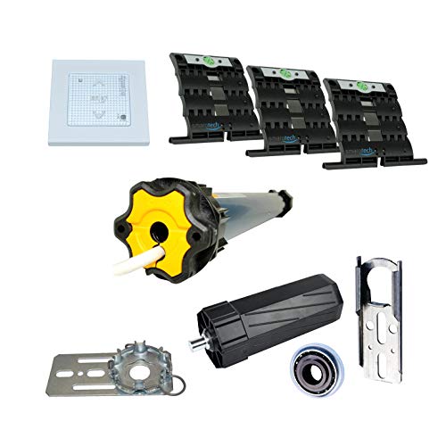 smarotech® Nachrüstset zum Modernisieren von Gurt/Kurbel: smarotech® Montageset SW60 (für 60mm 8-kant-Wellen) inkl. Rollladenmotor Oximo 50 io 6/17 (bis 2,6m²) und Smoove origin io pure von smarotech