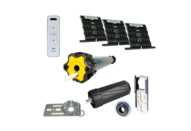 smarotech Rollladenmotor Somfy Oximo 50 io Nachrüstset, (Renovierungskit Funk, Rollladenantrieb), Rohrmotor 60mm SW60 Achtkantwelle von smarotech