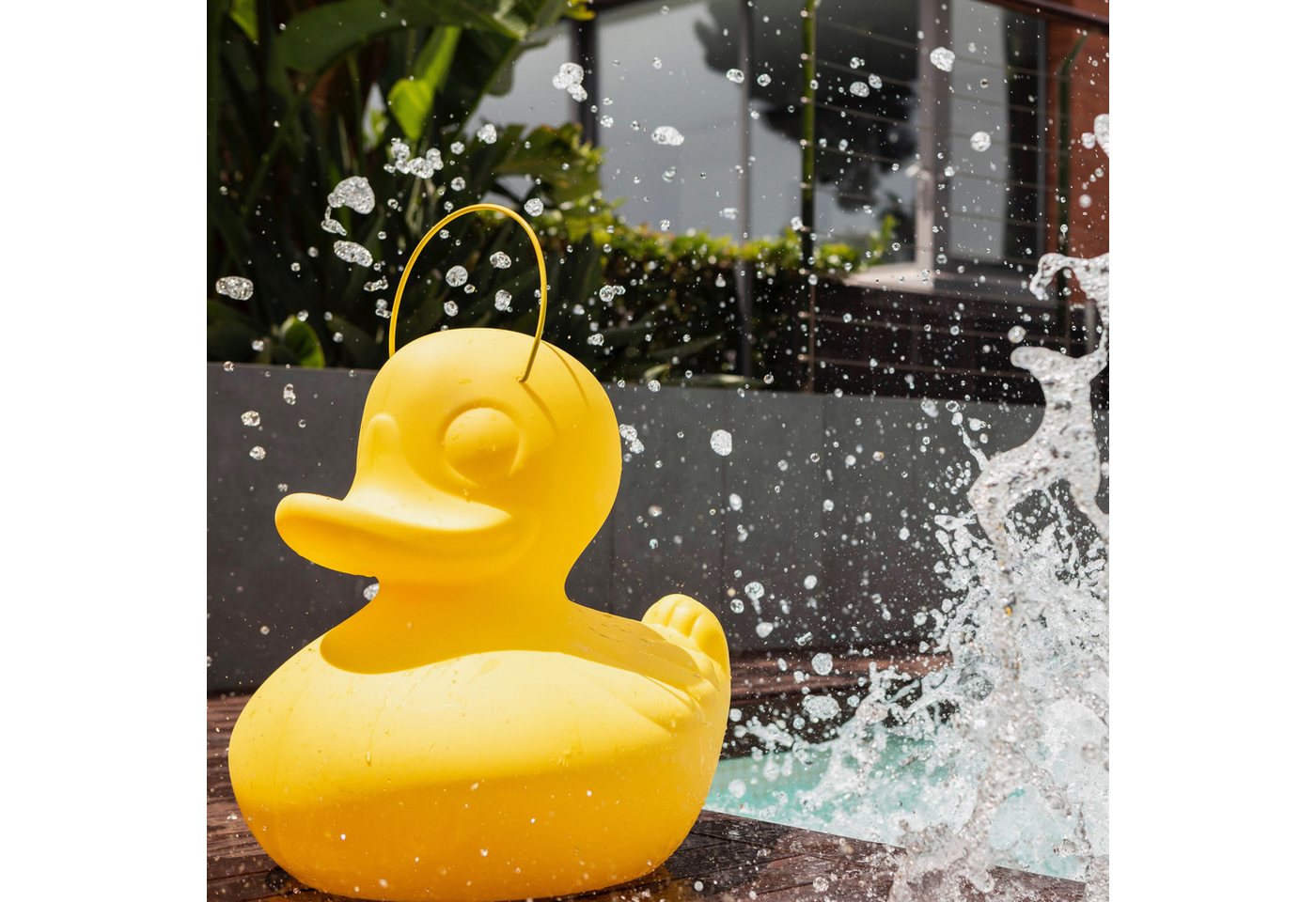 smart and green LED Gartenleuchte The DUCK-DUCK Lamp XL 50 cm gelb tragbar schwimmend Outdoor Lampe, Farbwechsel, LED wechselbar, mehrfarbig, Dekolampe, Schwimmend, Poolleuchte, Poollampe von smart and green