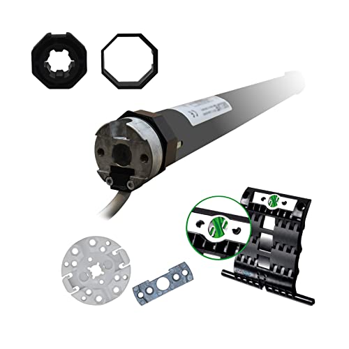 Selve® SEL-Plus 1/10 Rolladenmotor inkl. Einbruchschutz durch patentierte SecuBlock®, Motorlager, Anschlusskabel und SW 40 Adapter/Mitnehmer. (SEL Plus 1/10 mit 3 St. SecuBlock) von smart-rolladen.de