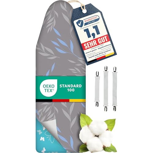 Super Soft 5 Schichten Turbo-Bügelbrettbezug 150x50, Made in Germany, ÖKOTEX Baumwoll-Polsterung, schneller mit Thermoreflexion, 5 Größen, EasyFit+Spanner, XXXL Fläche 145-150x45-50cm Super Soft 5 Schichten Turbo-Bügelbrettbezug 150x50, Made in Germany, ÖKOTEX Baumwoll-Polsterung, schneller mit Thermoreflexion, 5 Größen, EasyFit+Spanner, XXXL Fläche 145-150x45-50cm von smart&gentle