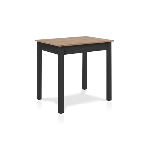 smart Esstisch 110x67 cm Asteiche, kompakter Küchentisch, Esszimmertisch aus Holzwerkstoff, Kleiner moderner Tisch für bis zu 6 Personen von smart