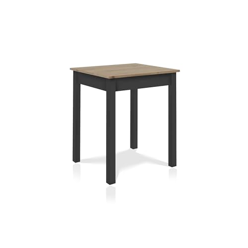 smart Esstisch 60x67 cm Asteiche, kompakter Küchentisch, Esszimmertisch aus Holzwerkstoff, Kleiner moderner Tisch für bis zu 4 Personen von smart