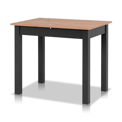 smart Esstisch 60x90 cm Asteiche, Küchentisch ausziehbar bis 130 cm, Esszimmertisch aus Holzwerkstoff inkl. erweiterbare Auszugsplatte, moderner Tisch für bis zu 6 Personen von smart