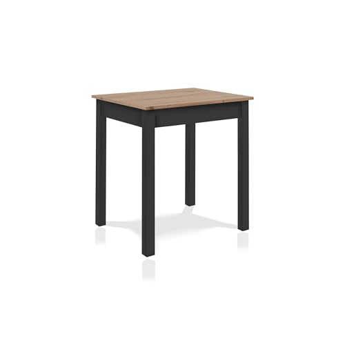 smart Esstisch 90x67 cm Asteiche, kompakter Küchentisch, Esszimmertisch aus Holzwerkstoff, Kleiner moderner Tisch für bis zu 4 Personen von smart