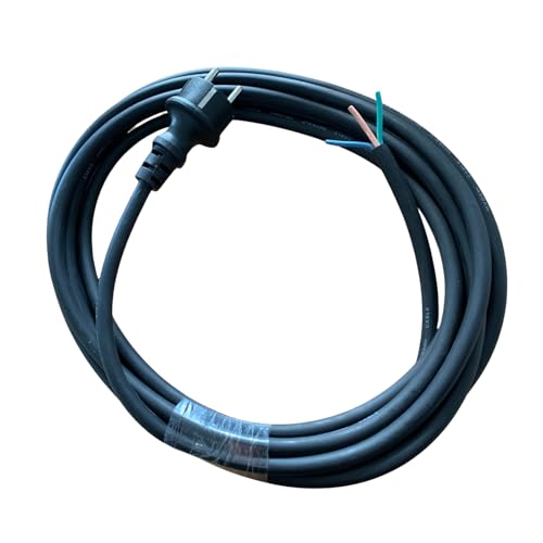 Anschlussleitung/Zuleitung-Gummi 5 Meter H07RN-F 3G1,5 Verbindungskabel mit Schutzkontaktstecker (230V/16A) Schwarz von smartEC