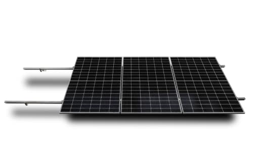 Solar Halterung für 4 Solarmodule Alu-Profilschiene Solarpanele auf Ziegeldach Schrägdächer Photovoltaik Balkonkraftwerk Aufständerung geeignet für Modul Rahmenhöhe 30mm von smartEC
