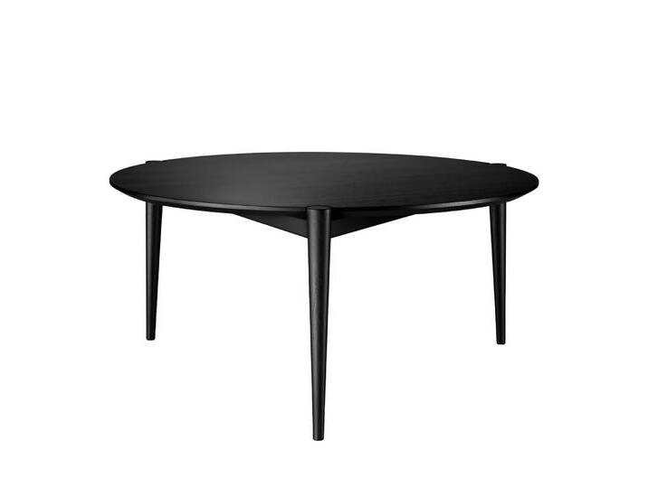 FDB Møbler D102 Søs Couchtisch, Ø 85 cm, eiche schwarz von smartambiente