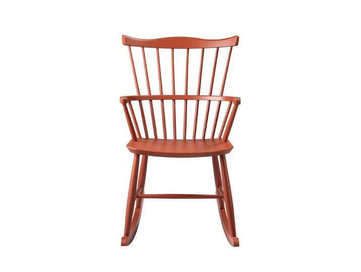 FDB Møbler J52G Schaukelstuhl, buche brick red von smartambiente