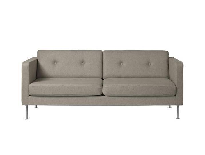 FDB Møbler L42 Firhøj Sofa 2,5-Sitzer, chrom / hellbraun von smartambiente