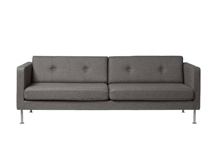 FDB Møbler L42 Firhøj Sofa 3-Sitzer, chrom / dunkelgrau von smartambiente