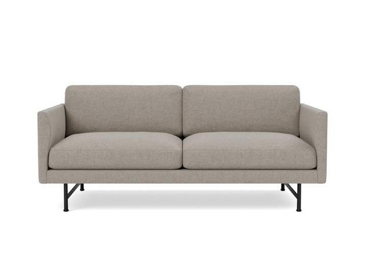 Fredericia Calmo Sofa 2-Sitzer, 80 cm, schwarz / sunniva 717 von smartambiente
