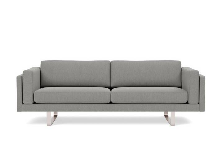 Fredericia EJ280 Sofa 2-Sitzer, brushed chrom / re-wool 128 von smartambiente