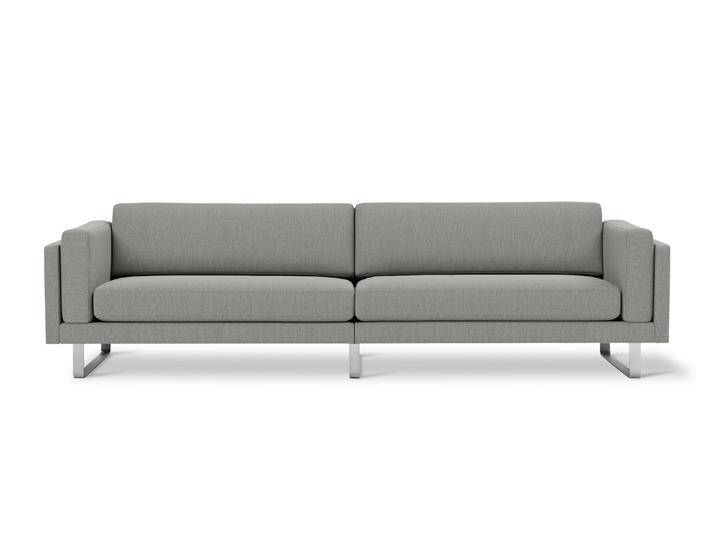 Fredericia EJ280 Sofa 4-Sitzer, brushed chrom / re-wool 128 von smartambiente