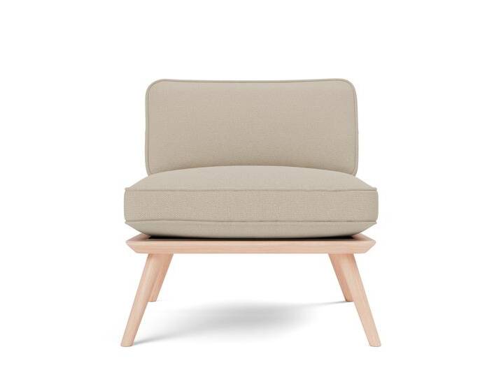 Fredericia Spine Lounge Suite Chair Petit, eiche lackiert / grand linen natur 0024 von smartambiente