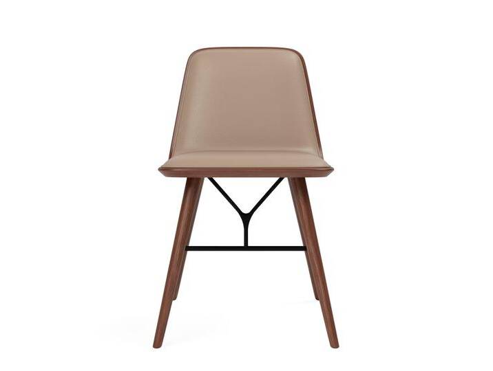 Fredericia Spine Wood Base Stuhl, eiche geräuchert / leder omni 112 warm grey von smartambiente