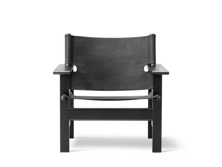 Fredericia The Canvas Chair, eiche schwarz lackiert / canvas schwarz von smartambiente
