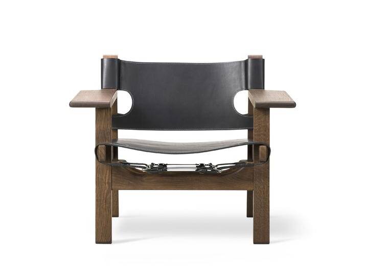 Fredericia The Spanish Chair, eiche geräuchert und geölt / leder schwarz von smartambiente
