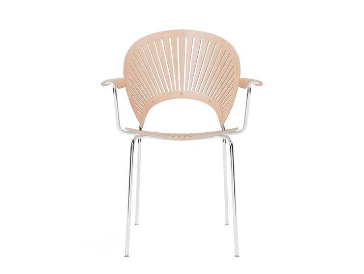 Fredericia Trinidad Armlehnstuhl, chrom / eiche lackiert von smartambiente