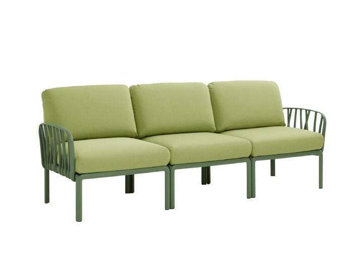 Nardi Komodo Gartensofa 3-Sitzer, agave / avocado sunbrella von smartambiente