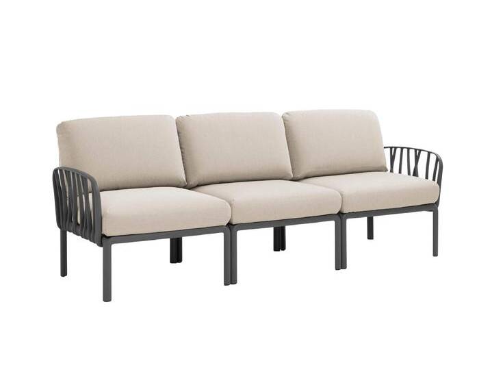 Nardi Komodo Gartensofa 3-Sitzer, anthrazit / tech panama von smartambiente
