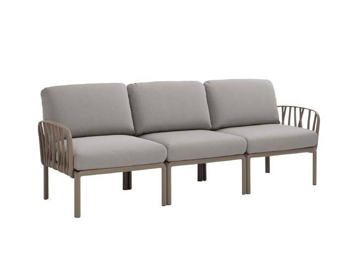 Nardi Komodo Gartensofa 3-Sitzer, tortora / grigio von smartambiente