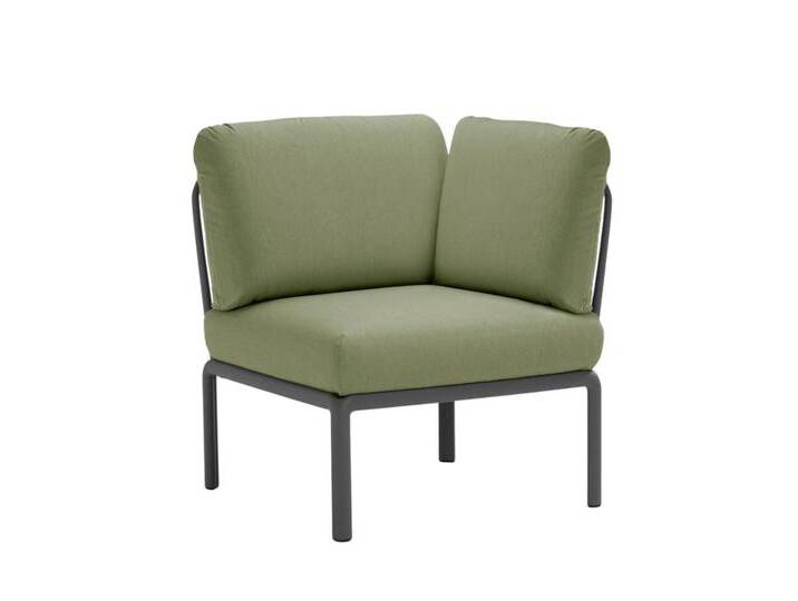Nardi Komodo Modulsofa Eckelement, anthrazit / giungla sunbrella Nardi Komodo Modulsofa Eckelement, anthrazit / giungla sunbrella von smartambiente