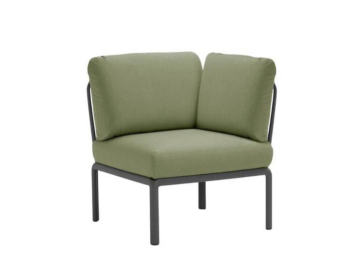 Nardi Komodo Modulsofa Eckelement, anthrazit / giungla sunbrella von smartambiente
