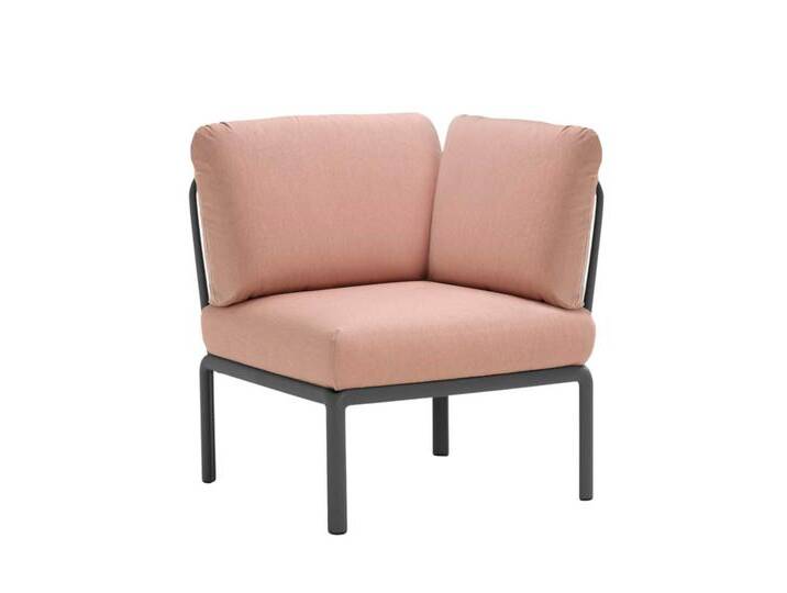 Nardi Komodo Modulsofa Eckelement, anthrazit / rosa quarzo von smartambiente