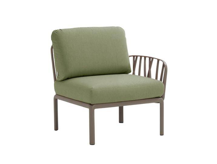 Nardi Komodo Modulsofa Seitenelement, tortora / giungla sunbrella von smartambiente