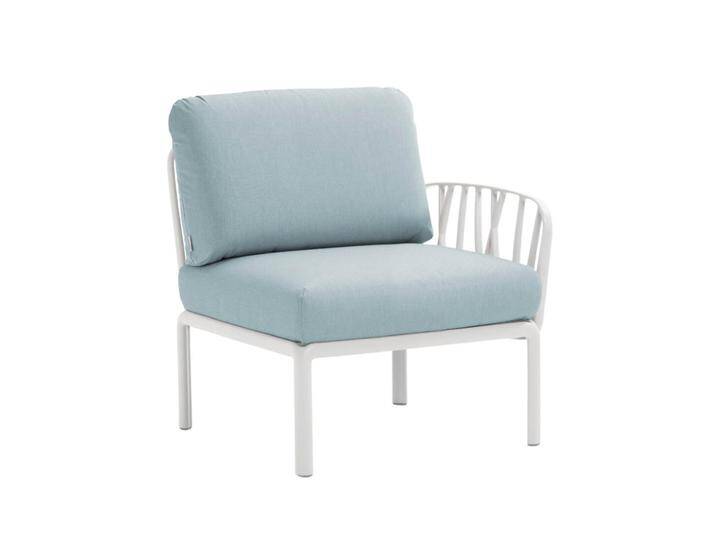 Nardi Komodo Modulsofa Seitenelement, weiß / ghiaccio sunbrella von smartambiente