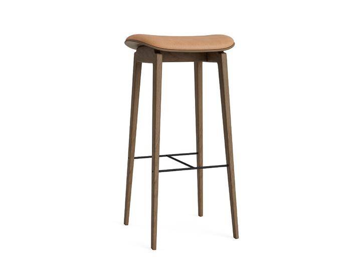 Norr11 NY11 Barhocker, höhe 75 cm, eiche hell geräuchert / dunes camel 21004 von smartambiente