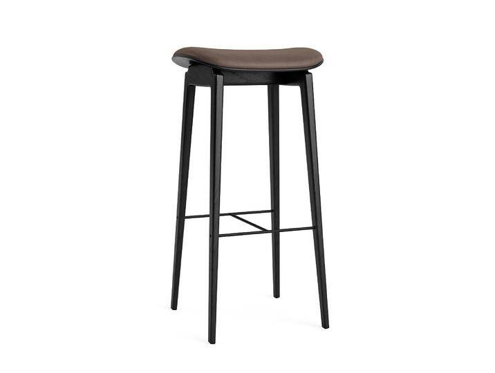 Norr11 NY11 Barhocker, höhe 75 cm, eiche schwarz / dunes dark brown 21001 von smartambiente