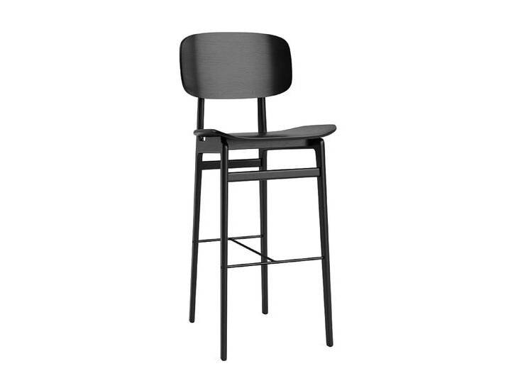 Norr11 NY11 Barstuhl, höhe 75 cm, eiche schwarz von smartambiente