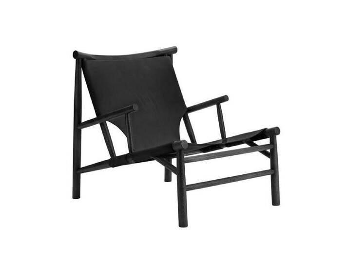 Norr11 Samurai Chair, eiche schwarz / harness leder schwarz von smartambiente