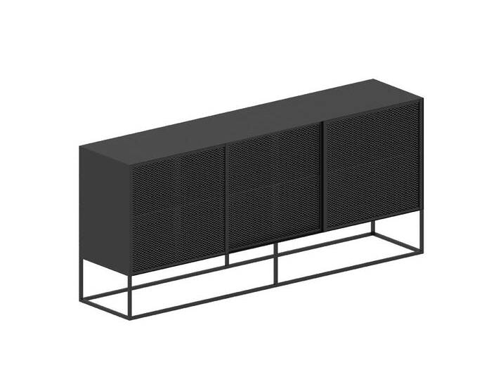 Zeus Isotta Sideboard mit Strip LED Beleuchtung, 182 x H 80 cm, kupferschwarz von smartambiente