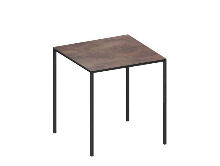 Zeus Mini Tavolo HPL Tisch, 69 x 69 cm, schwarz / rust von smartambiente