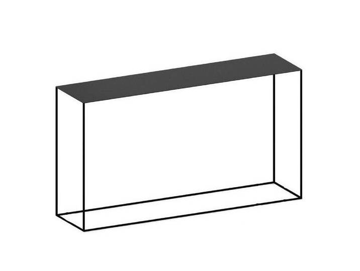 Zeus Slim Irony Konsolentisch, 124 x H 64 cm, kupferschwarz / schwarz von smartambiente