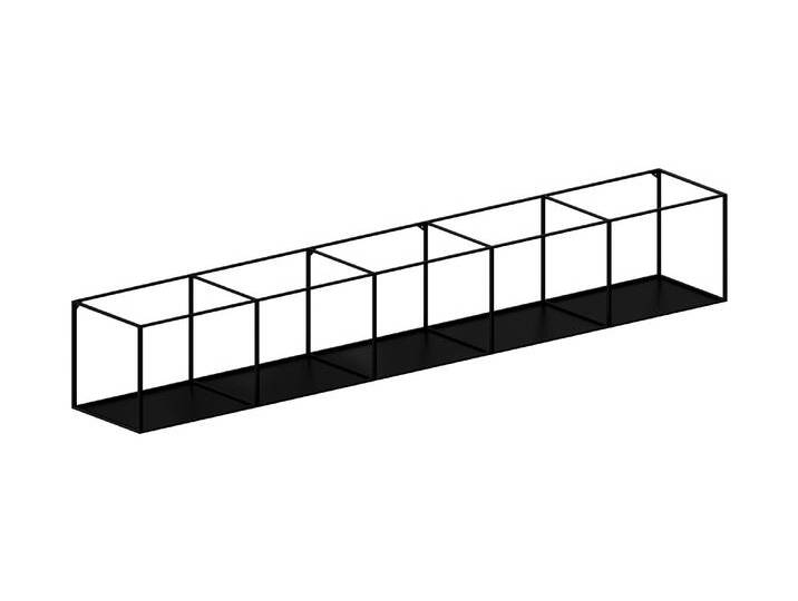 Zeus Slim Irony Wandregal, 206 x 31 cm, kupferschwarz von smartambiente
