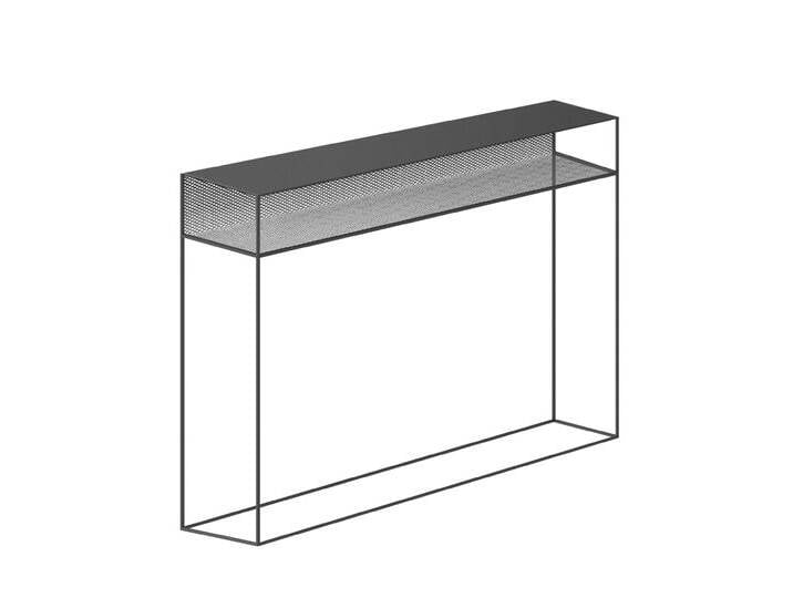 Zeus Tristano Konsolentisch, 124 x 31 cm, grau von smartambiente