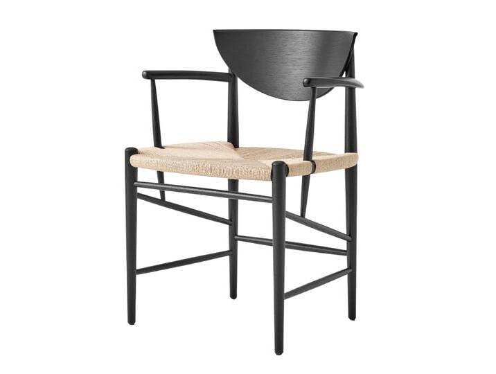 &Tradition Drawn HM4 Armlehnstuhl, eiche schwarz lackiert von smartambiente