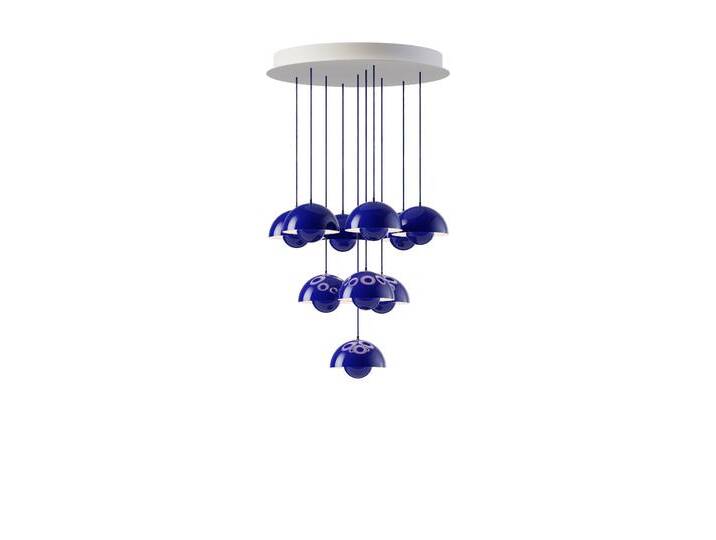 &Tradition Flowerpot VP10 Kronleuchte, 10 pendants, cobalt blue von smartambiente