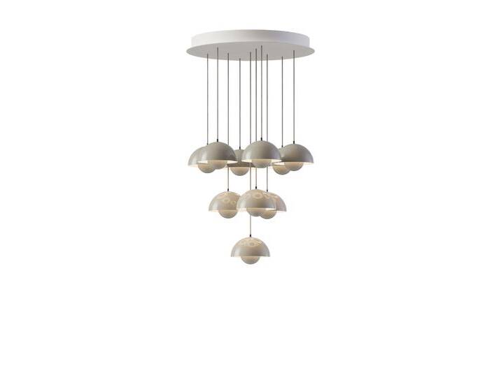&Tradition Flowerpot VP10 Kronleuchte, 10 pendants, grey beige von smartambiente