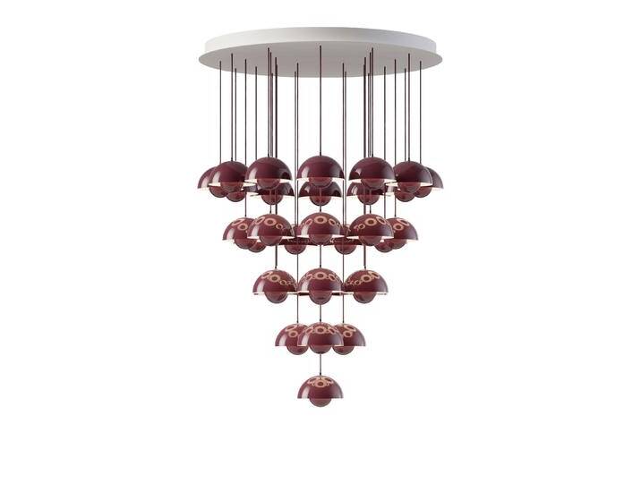 &Tradition Flowerpot VP10 Kronleuchte, 31 pendants, dark plum von smartambiente