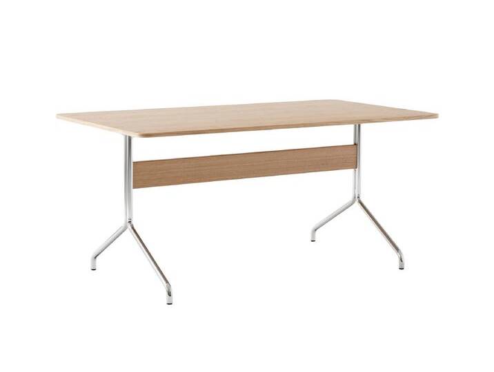 &Tradition Pavilion AV18 Tisch, 160 x 90 cm, chrom / eiche klar lackiert &Tradition Pavilion AV18 Tisch, 160 x 90 cm, chrom / eiche klar lackiert von smartambiente