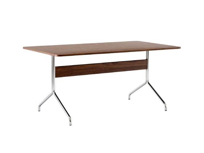 &Tradition Pavilion AV18 Tisch, 160 x 90 cm, chrom / walnuss lackiert von smartambiente